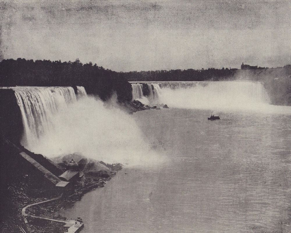 The general aspect of Niagara Falls. North America. STODDARD 1895 old print